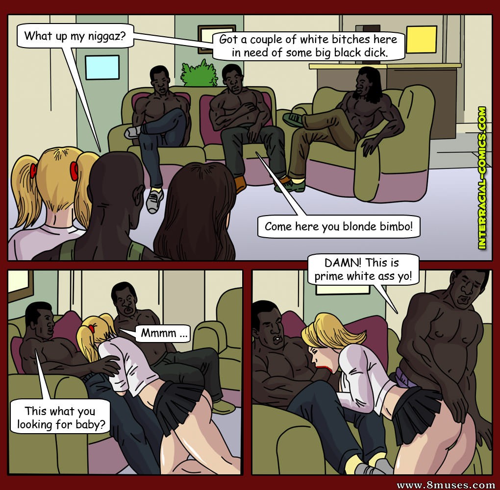 Interracial Busty blonde fucking a black — page 10