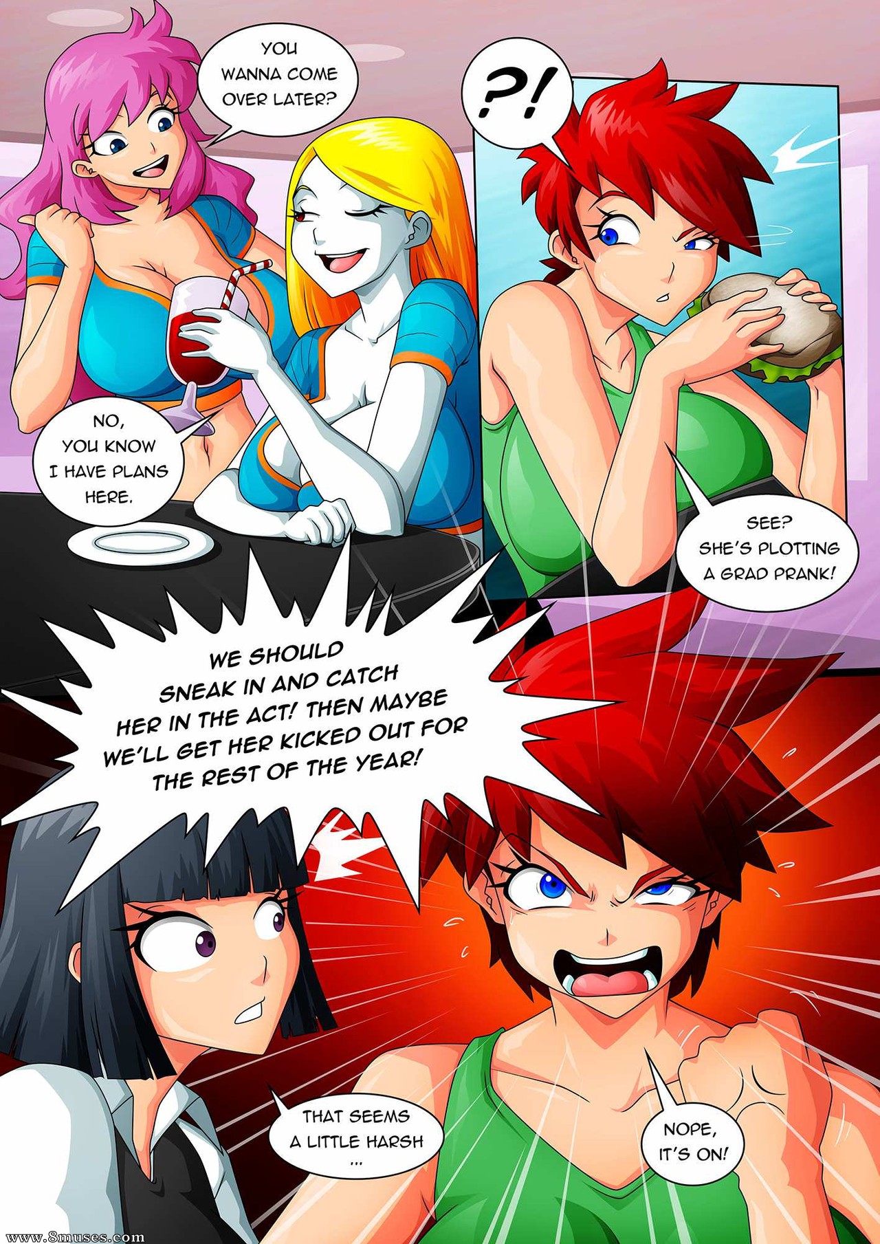 Lesbian schoolgirls fucking in School Hunting — page 5