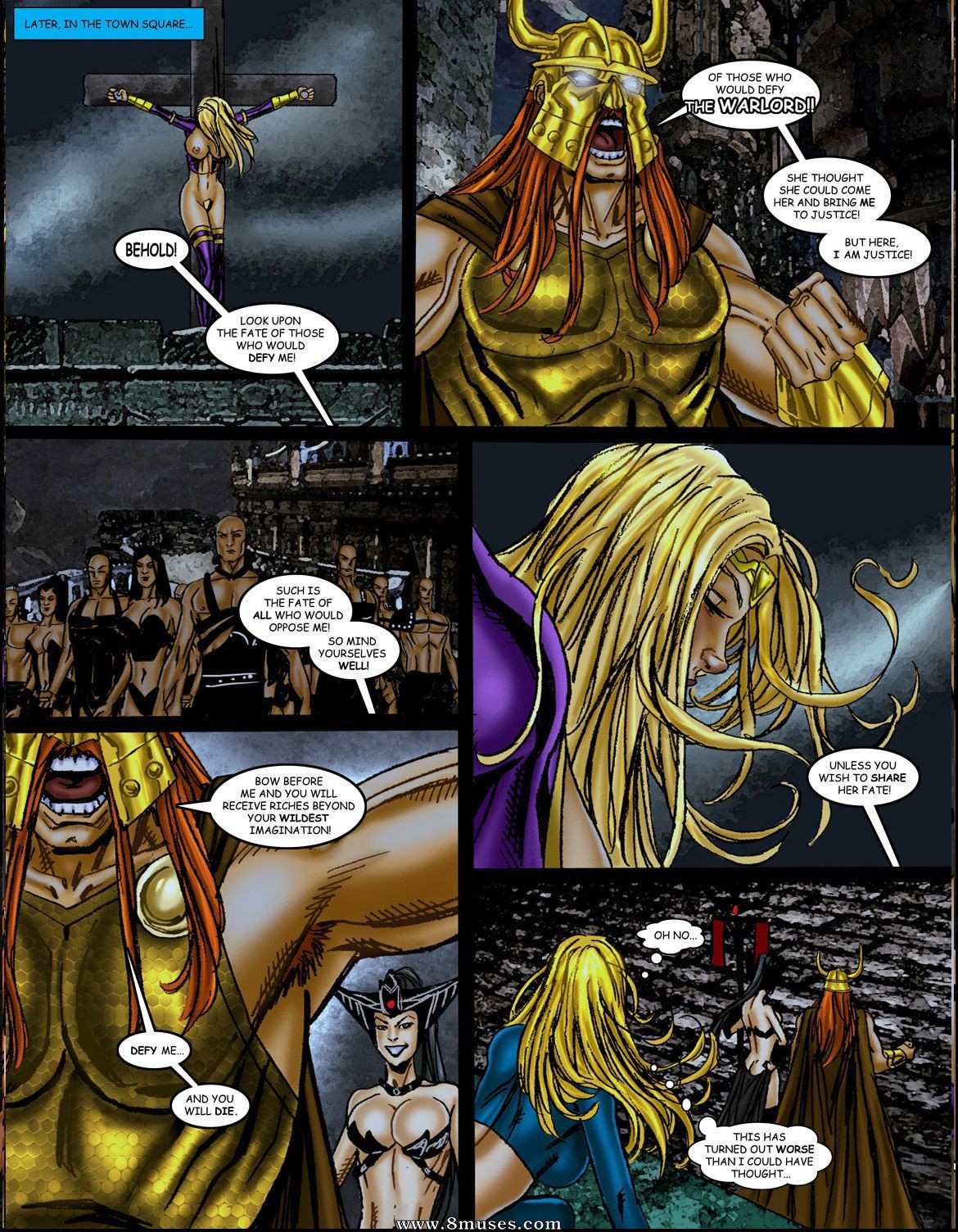 9 Superheroines vs Warlord — page 48