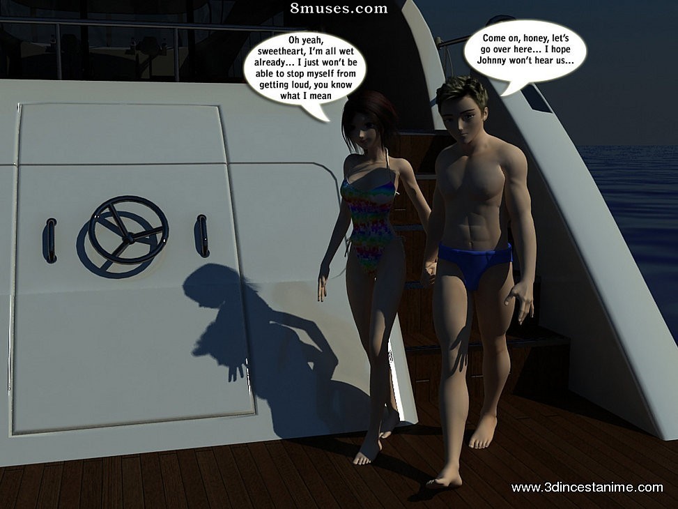 Crazy family gang-bang in the blue water