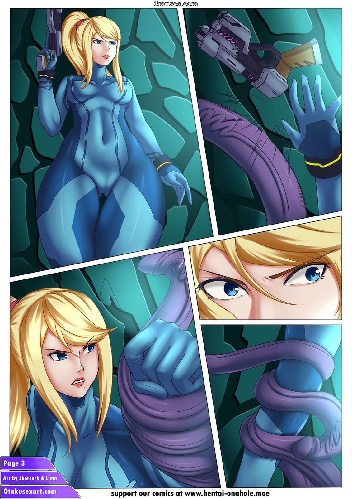 Samus Aran's Alien Impregnation Creampie Fucktime — page 9