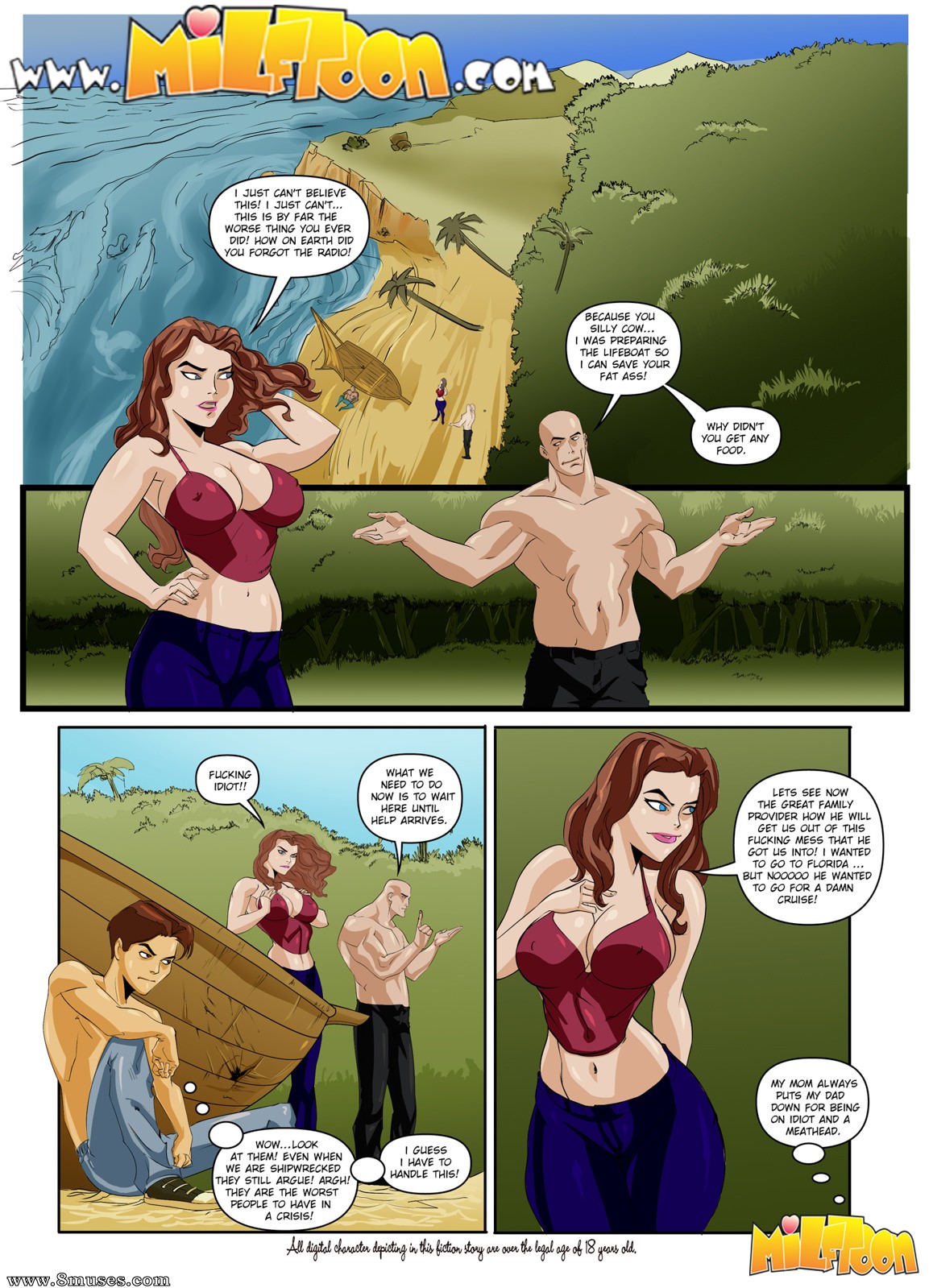 Earthly paradise with a redhead milftoon