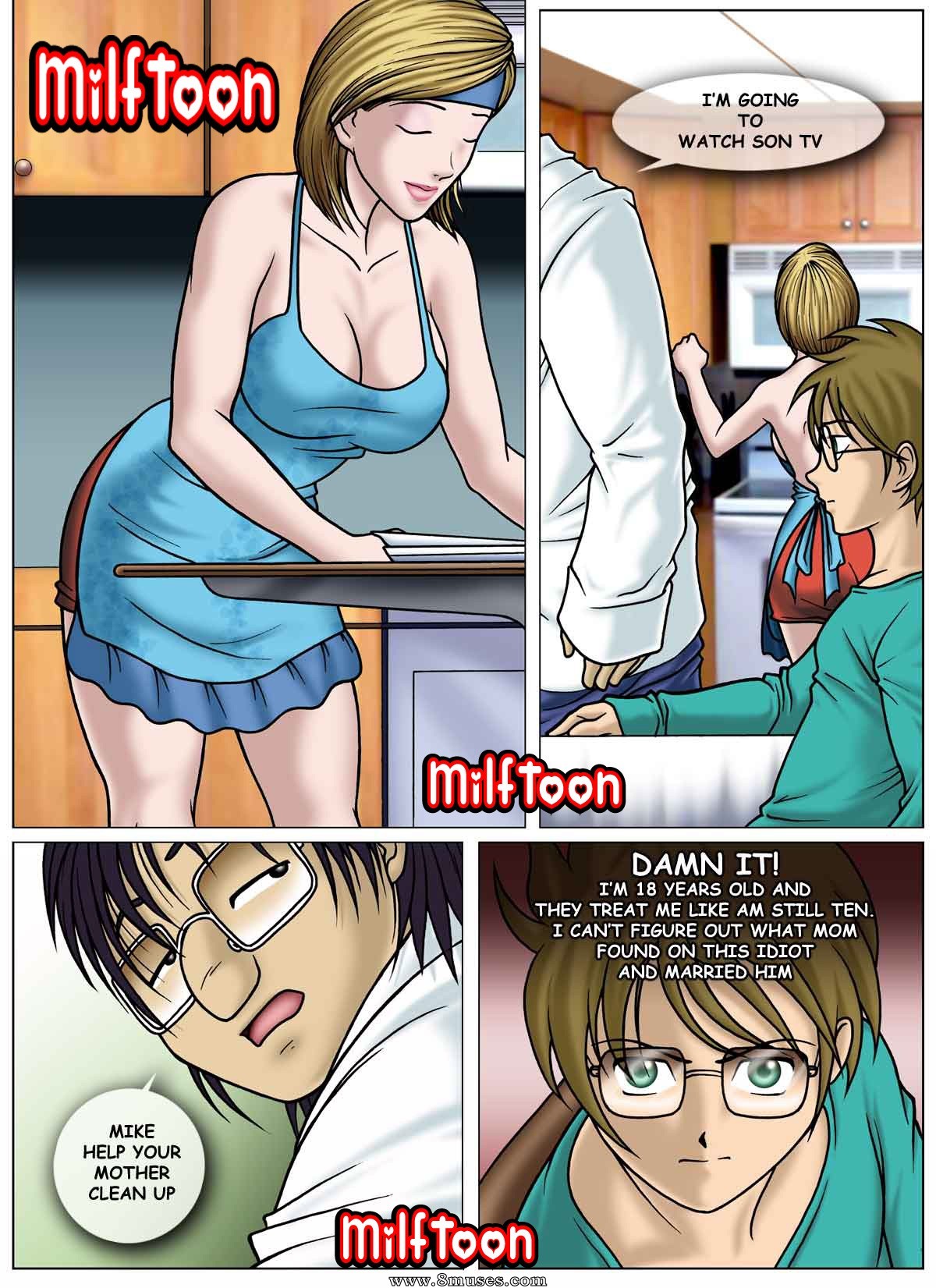Milftoon incest Mother and son fucking